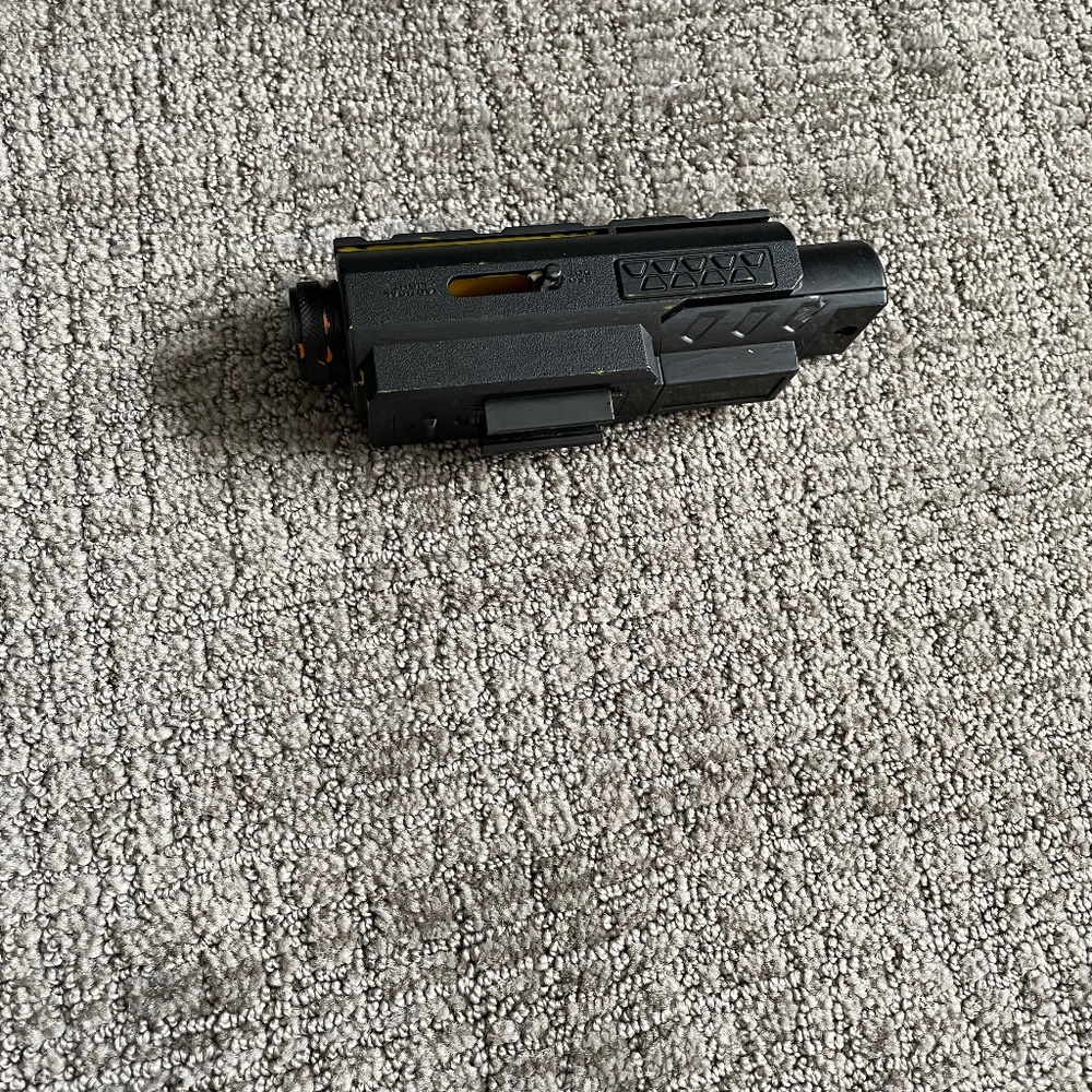 Nerf green light laser (painted black)
